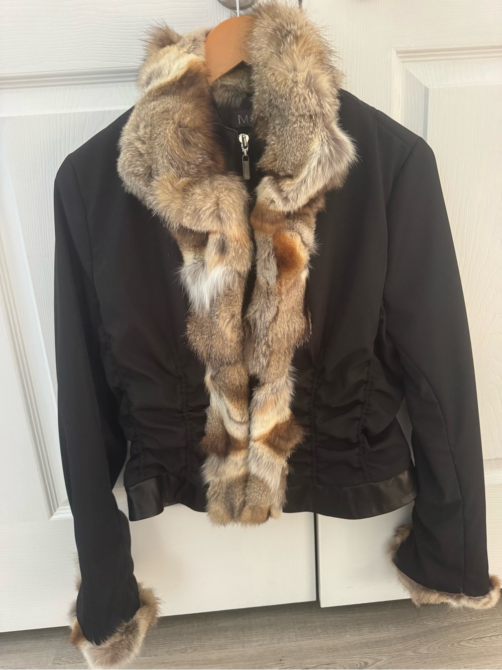Vintage M. Siamo Genuine Fox Fur Trim Jacket – Made in Italy – Size 10 - Picture 9 of 10